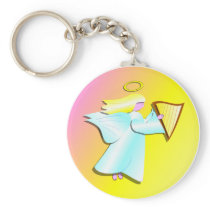 Angel with Harp keychains