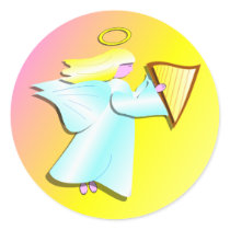 Angel with Harp stickers