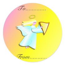 Angel with Harp stickers