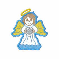 Angel with heart embroidered shirts
