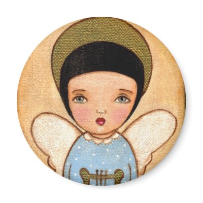 Angel With Lira Magnets by adrisart