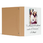 Angel with Michelangelo quote binders