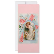 Angel with pink cross rack cards by AndreasAngels Angel with pink cross rack cards
