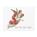 Angel With Pink Ribbon Postcards