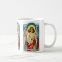 Angel With Pink Ribbon Triptych Mugs