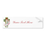 Angel With Pretty Pink Ribbon Bumper Stickers