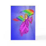 Angel with Rainbow Wings Greeting Card