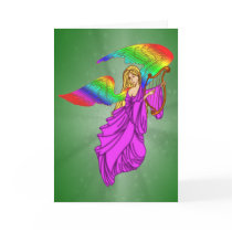 Angel with Rainbow Wings Card