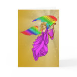 Angel with Rainbow Wings Greeting Card