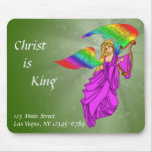Angel with Rainbow Wings Mousepad