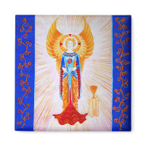 Angel With Rose magnets by Leenasart Angel With Rose magnets