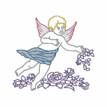 Angel with roses embroidered shirts