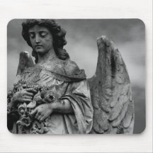 Angel with Roses Mousepads