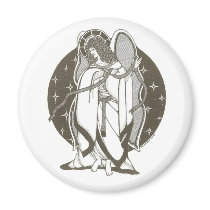 Angel with sash magnet by johndavidpowell Angel with sash magnet