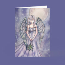 Angel With Star Ornament Card by Molly Harrison by robmolily Angel With Star Ornament Card by Molly Harrison