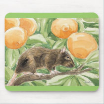 Angel with tangerines mousepads
