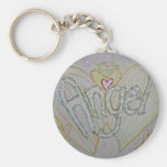 Angel Word Art Painting Inspirational Key Chains