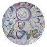 Angel Word Love Inspirational Art Painting Plate