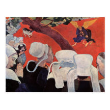 Angel Wrestling with Jacob, Paul Gauguin Postcard