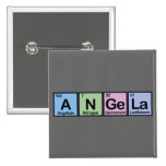 Angela made of Elements Pinback Buttons