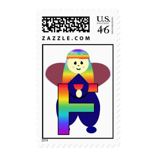 Angelbet Letter F Postage Stamps