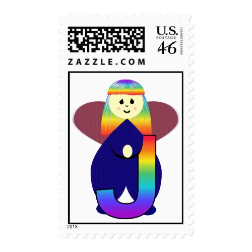Angelbet Letter J Postage Stamps