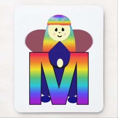 Angelbet Letter M Mousepads by mydeas