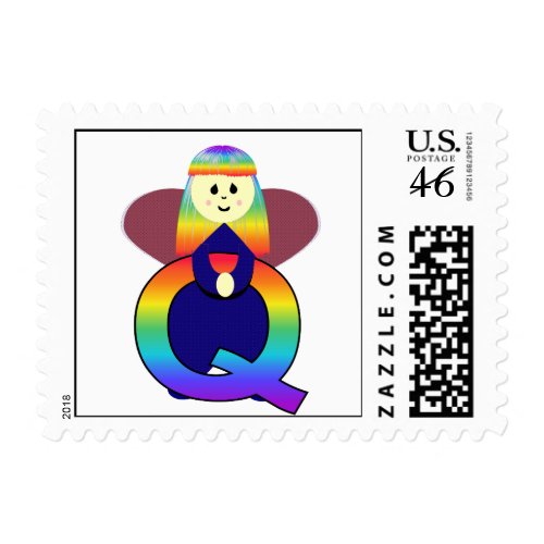 Angelbet Letter Q Postage Stamps
