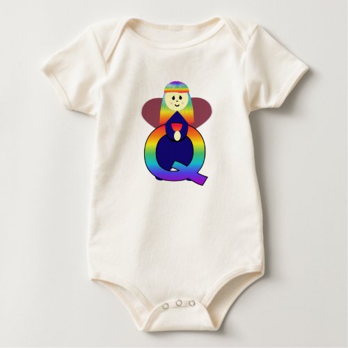 Angelbet Letter Q Onesie