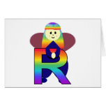 Angelbet Letter R Greeting Cards