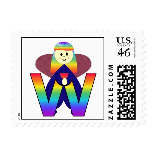 Angelbet Letter W Postage Stamps