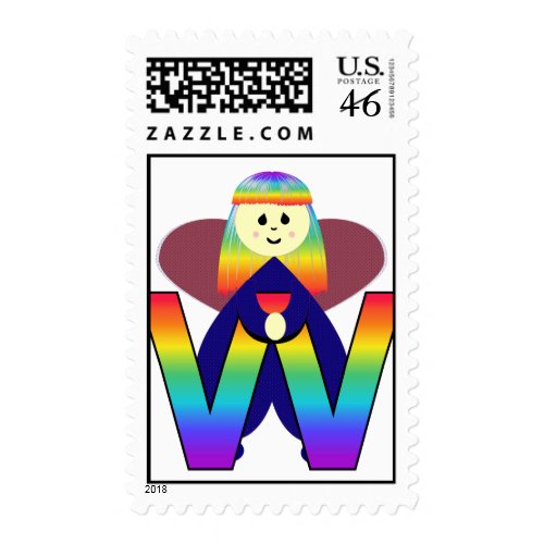 Angelbet Letter W Postage Stamps