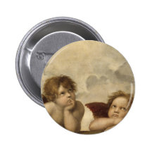 Ángeles de Sistine Madonna por Raphael Pin
