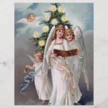 ángeles del navidad tarjetones