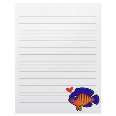 Angelfish 1 Love Customized Letterhead by CartoonizeMyPet