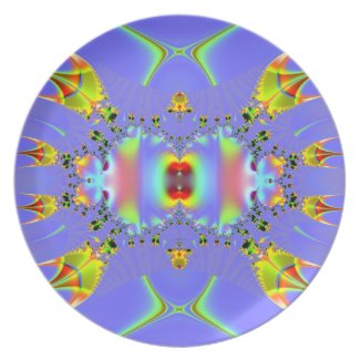 Angelfish Aquarium Fractal Dinner Plates