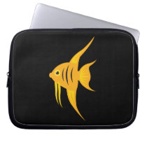 AngelFish bold and beautiful on black laptop sleeves