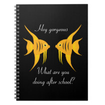 AngelFish bold and beautiful on black notebooks