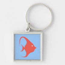 Angelfish Fish Cichlids Pterophyllum Ocean Animal Key Chains