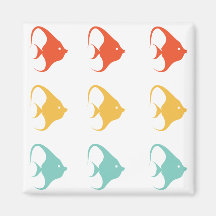 Angelfish Fish Cichlids Pterophyllum Ocean Animal Refrigerator Magnets