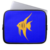 AngelFish in the deep blue sea laptop sleeves