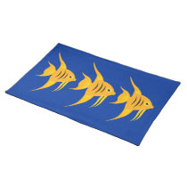 AngelFish in the deep blue sea placemats