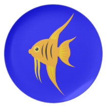 AngelFish in the deep blue sea plates