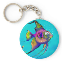 Angelfish Keychain