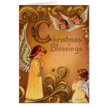 Angelic Christmas Blessings Greeting Cards