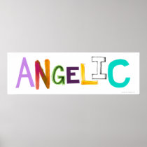 Angelic fun colorful word art sweet angel good poster
