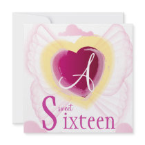 Angelic Heart Sweet Sixteen  Invitation- Cust.