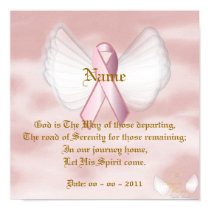 Angelic Pink Ribbon Poem On A Poster - Customize posters