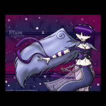 Angelic Plum Poster posters