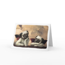Angelic Pug Cherub Gift Items Greeting Cards